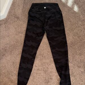 Lululemon Black and GrayCamouflage Leggings